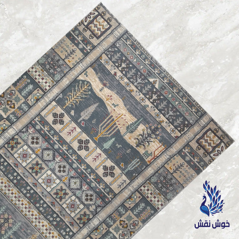 کناره فرش طرح بلوچ سنتی طوسی